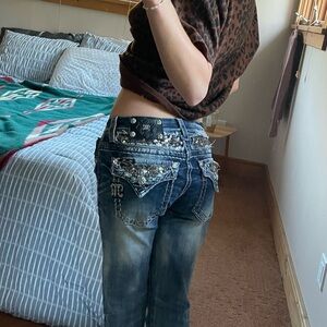 Miss Me Distressed Blue Boyfriend Jeans